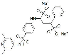 disodium 1-[[4-[[(2,6-dimethyl-4-pyrimidinyl)amino]sulphonyl]phenyl]amino]-3-phenylpropane-1,3-disulphonate,60662-80-8,结构式