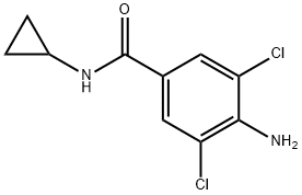 4-氨基-3,5-二氯-N-环丙基苯甲酰胺,60676-83-7,结构式