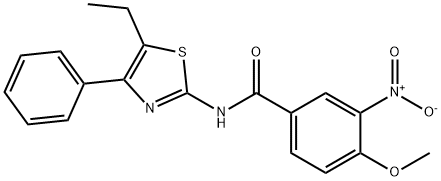 606922-90-1 Benzamide, N-(5-ethyl-4-phenyl-2-thiazolyl)-4-methoxy-3-nitro- (9CI)
