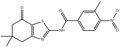 Benzamide, 3-methyl-4-nitro-N-(4,5,6,7-tetrahydro-5,5-dimethyl-7-oxo-2-benzothiazolyl)- (9CI) Structure