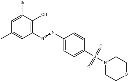 Morpholine, 4-[[4-[(3-bromo-2-hydroxy-5-methylphenyl)azo]phenyl]sulfonyl]- (9CI) 结构式