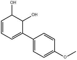 3,5-Cyclohexadiene-1,2-diol, 3-(4-methoxyphenyl)- (9CI) 化学構造式