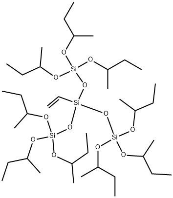 ビニルトリス(トリ-sec-ブトキシシリルオキシ)シラン 化学構造式