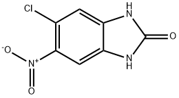 5-Chloro-6-nitro-1H-benzo[d]imidazol-2(3H)-one 化学構造式