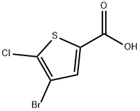 4-broMo-5-chlorothiophene-2-carboxylic acid Struktur