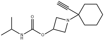 1-Methylethylcarbamic acid 1-(1-ethynylcyclohexyl)-3-azetidinyl ester Struktur