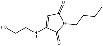1H-Pyrrole-2,5-dione, 1-butyl-3-[(2-hydroxyethyl)amino]- (9CI) Structure