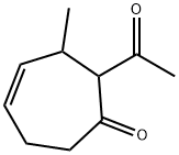 4-Cyclohepten-1-one, 2-acetyl-3-methyl- (9CI) Struktur