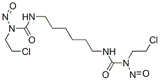 1,1'-ヘキサメチレンビス[3-(2-クロロエチル)-3-ニトロソ尿素] 化学構造式