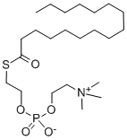 2-HEXADECANOYLTHIO-1-ETHYLPHOSPHORYLCHOLINE 结构式