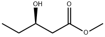(R)-(−)-3-ヒドロキシ吉草酸メチル 化学構造式