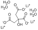 くえん酸リチウム四水和物 化学構造式