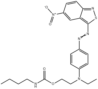 2-[ethyl[4-[(5-nitro-2,1-benzisothiazol-3-yl)azo]phenyl]amino]ethyl butylcarbamate 结构式