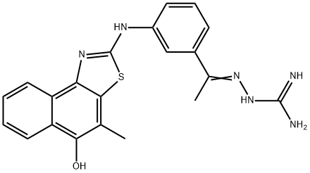 Hydrazinecarboximidamide,  2-[1-[3-[(5-hydroxy-4-methylnaphtho[1,2-d]thiazol-2-yl)amino]phenyl]ethylidene]-|