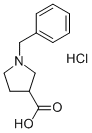 1-BENZYLPYRROLIDINE-3-CARBOXYLIC ACIDHYDROCHLORIDE 化学構造式