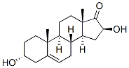 (3a,16b)-3,16-dihydroxy-Androst-5-en-17-one 化学構造式