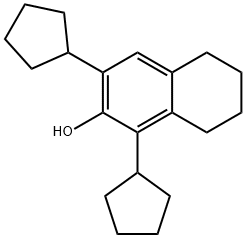 1,3-dicyclopentyl-5,6,7,8-tetrahydro-2-naphthol 结构式