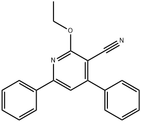 3-Cyano-2-ethoxy-4,6-diphenylpyridine 结构式