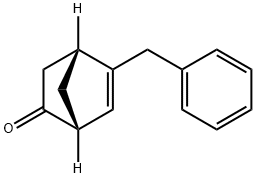 Bicyclo[2.2.1]hept-5-en-2-one, 5-(phenylmethyl)-, (1R,4R)- (9CI) Structure