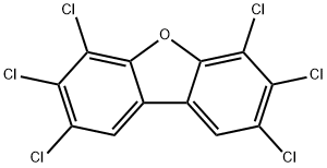 2,3,4,6,7,8-ヘキサクロロジベンゾフラン 化学構造式
