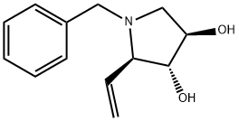 3,4-Pyrrolidinediol, 2-ethenyl-1-(phenylmethyl)-, (2R,3R,4R)- (9CI),608514-57-4,结构式