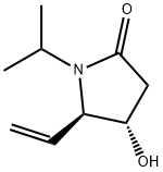 2-Pyrrolidinone,5-ethenyl-4-hydroxy-1-(1-methylethyl)-,(4S,5R)-(9CI) Structure