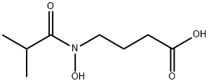 Butanoic  acid,  4-[hydroxy(2-methyl-1-oxopropyl)amino]-,608527-41-9,结构式