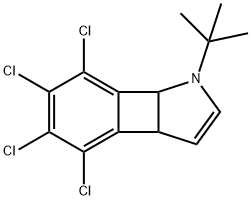 4,5,6,7-Tetrachloro-1-(1,1-dimethylethyl)-3a,7b-dihydro-1H-benzo[3,4]cyclobuta[1,2-b]pyrrole Struktur