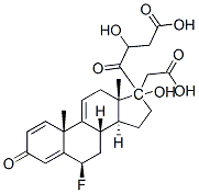6beta-fluoro-17,21-dihydroxypregna-1,4,9(11)-triene-3,20-dione 17,21-di(acetate) 结构式