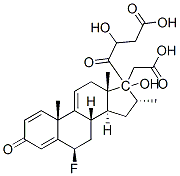 6beta-fluoro-17,21-dihydroxy-16alpha-methylpregna-1,4,9(11)-triene-3,20-dione 17,21-di(acetate) Struktur
