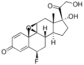 9beta,11beta-epoxy-6beta-fluoro-17,21-dihydroxypregna-1,4-diene-3,20-dione,60864-43-9,结构式