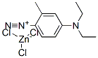 4-(二乙基氨基)-2-甲基偶氮苯三氯锌酸盐(1-), 6087-58-7, 结构式