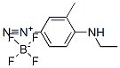 4-(エチルアミノ)-3-メチルベンゼンジアゾニウム・テトラフルオロボラート 化学構造式