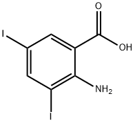 2-氨基-3,5-二碘苯甲酸,, 609-86-9, 结构式