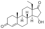 13BETA-ETHYL-15A-HYDROXY-18-NORANDROST-4-ENE-3,17-DIONE Struktur