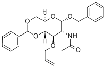 BENZYL 2-ACETAMIDO-3-O-ALLYL-4,6-O-BENZYLIDENE-2-DEOXY-ALPHA-D-GLUCOPYRANOSIDE Structure