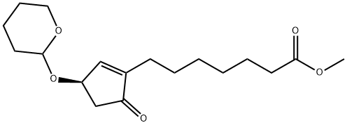 (3R)-5-氧代-3-[(四氢-2H-吡喃-2-基)氧基]-1-环戊烯-1-庚酸甲酯(...) 结构式