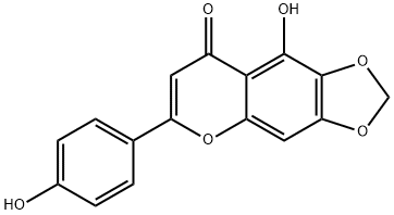9-Hydroxy-6-(4-hydroxyphenyl)-8H-1,3-dioxolo[4,5-g][1]benzopyran-8-one Structure