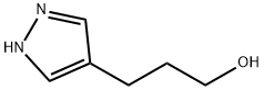 3-(1H-ピラゾール-4-イル)-1-プロパノール 化学構造式