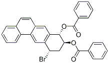 Benz(a)anthracene-8,9-diol, 11-bromo-8,9,10,11-tetrahydro-, dibenzoate , (8alpha,9beta,11alpha)- Structure