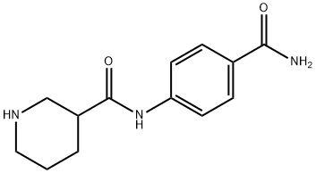 PIPERIDINE-3-CARBOXYLIC ACID (4-CARBAMOYL-PHENYL)-AMIDE|4-[(哌啶-3-羰基)氨基]苯甲酰胺