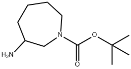 3-氨基氮杂环庚烷-1-甲酸叔丁酯,609789-17-5,结构式
