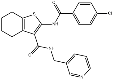 2-[(4-chlorobenzoyl)amino]-N-(3-pyridinylmethyl)-4,5,6,7-tetrahydro-1-benzothiophene-3-carboxamide|