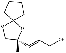 2-Propen-1-ol,3-[(2R)-2-methyl-1,4-dioxaspiro[4.4]non-2-yl]-,(2E)-(9CI),609842-67-3,结构式