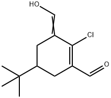 5-TERT-BUTYL-2-CHLORO-3-HYDROXYMETHYLENE-CYCLOHEX-1-ENE CARBOXALDEHYDE Struktur