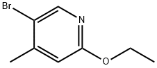 5-ブロモ-2-エトキシ-4-メチルピリジン 化学構造式