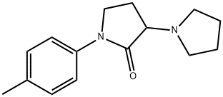 1-(4-メチルフェニル)-3-(1-ピロリジニル)ピロリジン-2-オン 化学構造式