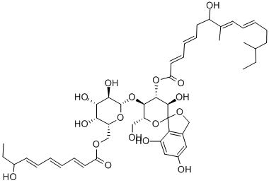 阜孢假丝菌素 B, 61032-80-2, 结构式