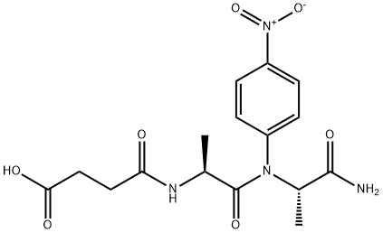 succinyl-alanyl-alanine-4-nitroanilide, 61043-66-1, 结构式