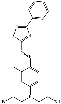 2,2'-[[3-メチル-4-[(3-フェニル-1,2,4-チアジアゾール-5-イル)アゾ]フェニル]イミノ]ビスエタノール 化学構造式